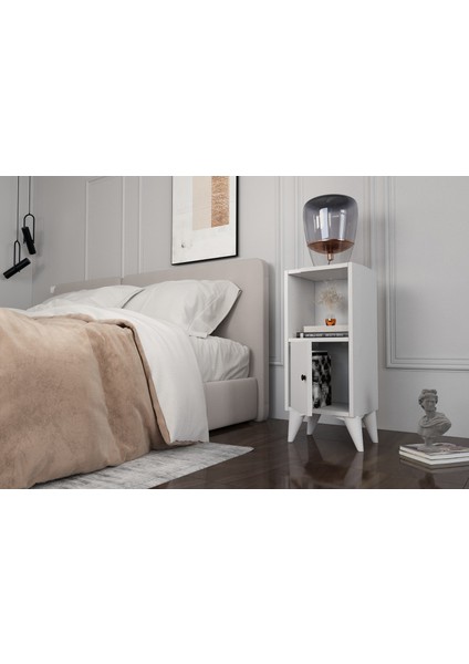 Modern Tasarımlı Beyaz Suntalam Kapaklı Komodin 30x30 cm Şık ve Fonksiyonel modelleri