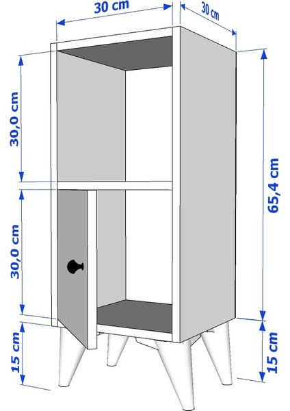 Modern Tasarımlı Beyaz Suntalam Kapaklı Komodin 30x30 cm Şık ve Fonksiyonel fırsatları