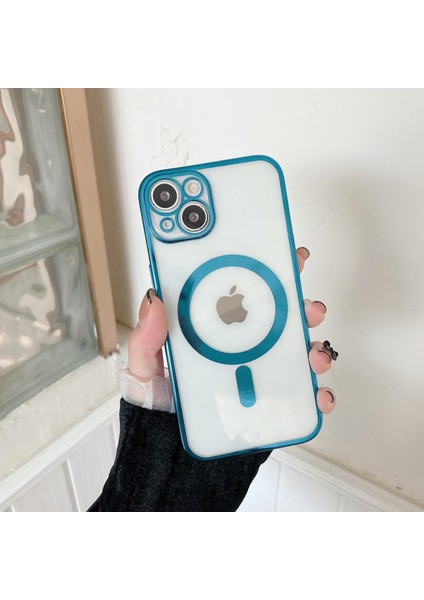 Iphone 14 Magsafe Uyumlu Parlak Lazer Kapak