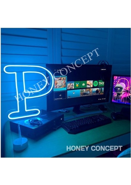 P Harf Neon LED Işık
