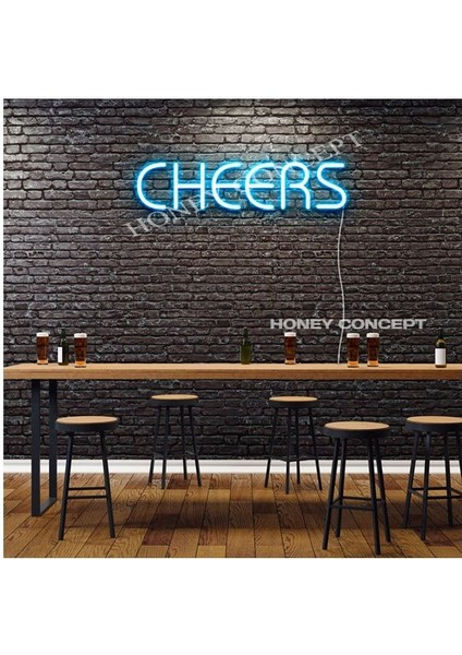 Cheers Neon LED Duvar Aydınlatması
