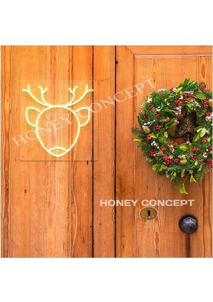 Geyik Neon LED Dekoratif Cafe Aydınlatması