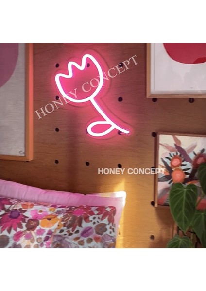 Çiçek Neon LED Işık