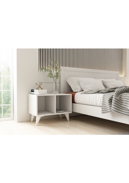 Raflı Ayaklı Beyaz Komodin KMD-1065 fiyatları