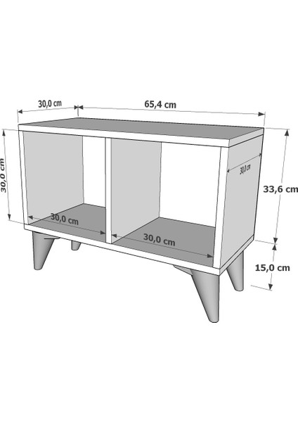 Raflı Ayaklı Beyaz Komodin KMD-1065 modelleri