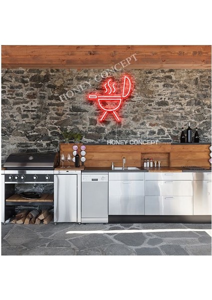 Barbekü Neon LED Duvar Aksesuarı