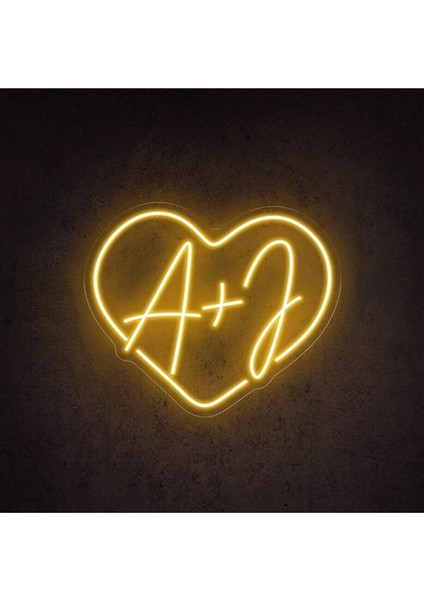 A ve J Harf Neon Led