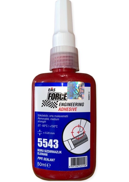 Ems Force 5543 Boru Dişli Sızdırmazlık Elemanı Sıvı Conta 50 ml