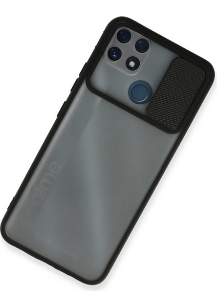 Realme C25 Kılıf Palm Buzlu Kamera Sürgülü Silikon - Siyah 300099 fiyatları