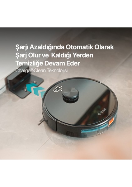 Navi LaserIQ Teknolojili Akıllı Robot Süpürge ve Paspas