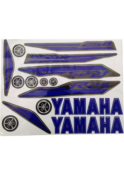 Yamaha Yzf R25 Sticker Seti Mavi Siyah