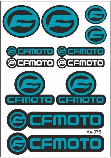 Cf Moto Sticker Seti Turkuaz