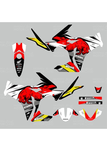 Honda Cbr 125 R Bull Design Siyah Sticker Set fiyatları
