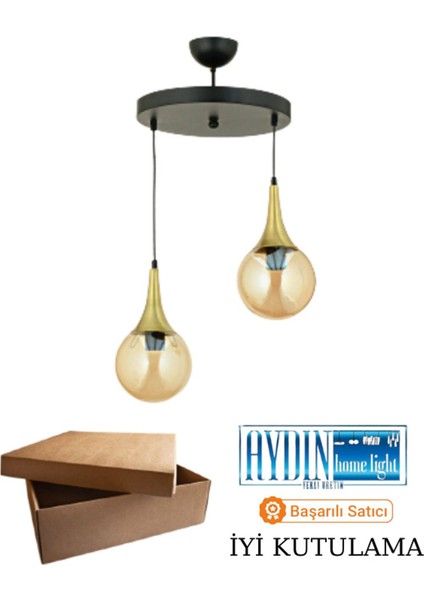 Damla 2'li Siyah-Eskitme Avize modelleri