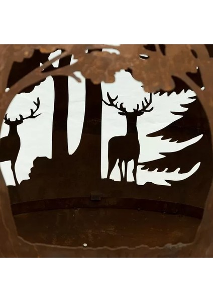 Molle Ateş Çukuru Fire Bowl Laser Cut Rust