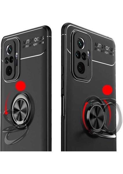 Samsung Galaxy S9 Plus Kılıf Yüzüklü Standlı Autofocus Shockproof Ravel Silikon