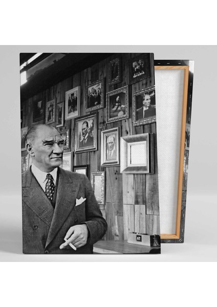 Gazi Mustafa Kemal Atatürk Büyük Önder Portresi Kanvas Tablo