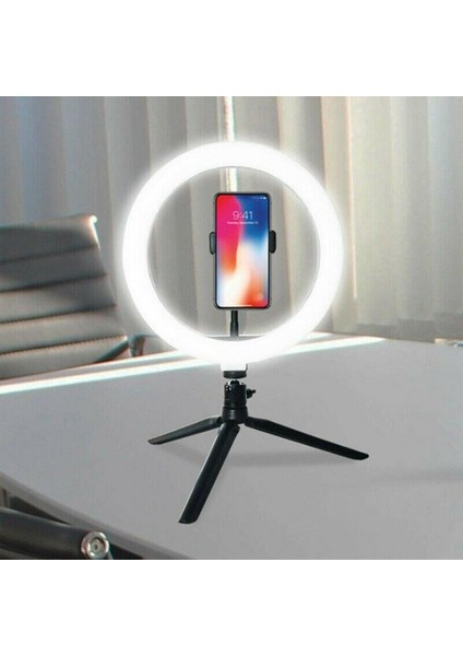 10INÇ 26CM Youtube Instagram Tiktok Selfie Stüdyo Video Fotoğraf Ring Light Tripod LED Halka Işık