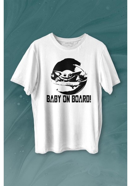 Baby On Board Yoda Star Wars Bebek Mandalorian Jedi Baskılı Tişört T-Shirt