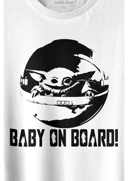 Baby On Board Yoda Star Wars Bebek Mandalorian Jedi Baskılı Tişört T-Shirt fiyatları
