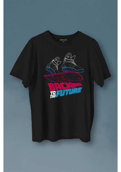 Back To The Future Geleceğe Dönüş Uçan Kaykay Baskılı Tişört T-Shirt