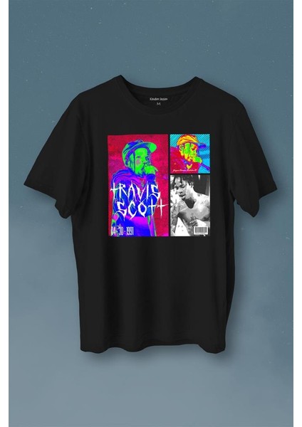 Travis Scott Rap Music Trap Müzik Sokak Hiphop Baskılı Tişört T-Shirt