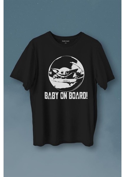 Baby On Board Yoda Star Wars Bebek Mandalorian Jedi Baskılı Tişört T-Shirt
