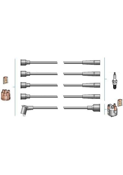 FORD Taunus Buji Kablosu 1978-1993 Autoline A950X 12280 EA