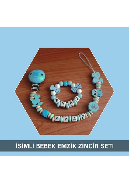 Isimli Emzik Zinciri ve Bebek Bileklik- Bebek Hediyesi 135