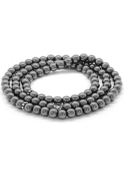 Hem Bileklik - Hem Kolye - Hem Tesbih 99LU Hematit Doğaltaş Aksesuar modelleri