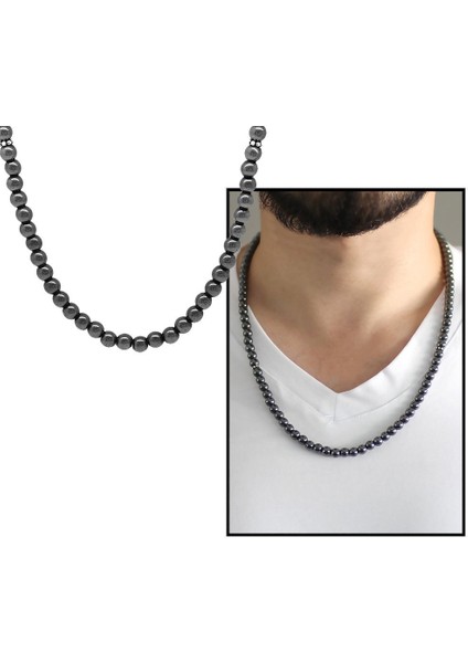 Hem Bileklik - Hem Kolye - Hem Tesbih 99LU Hematit Doğaltaş Aksesuar fırsatları