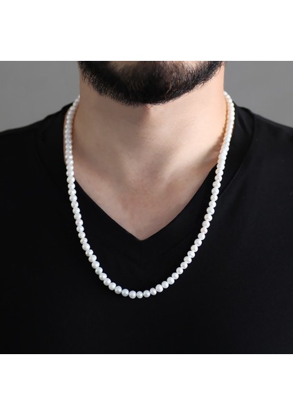 925 Ayar Gümüş Mekanizmalı 60 cm Doğal Inci Bay Kolye fiyatları