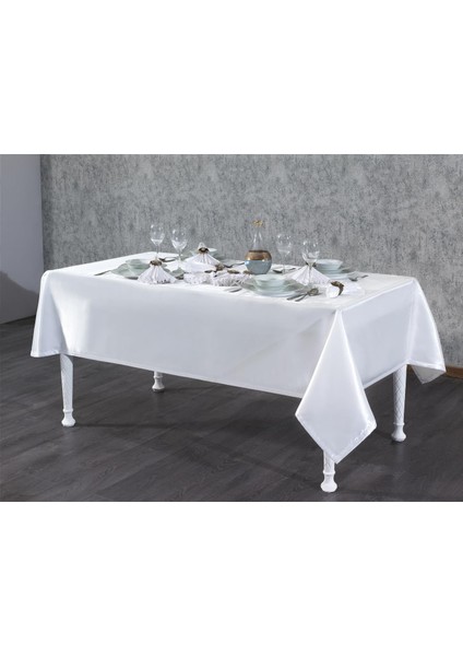Kristal Monoray Kumaş Beyaz Sofra Takımı 8 Kişilik 160X220 17PRÇ.- 1282