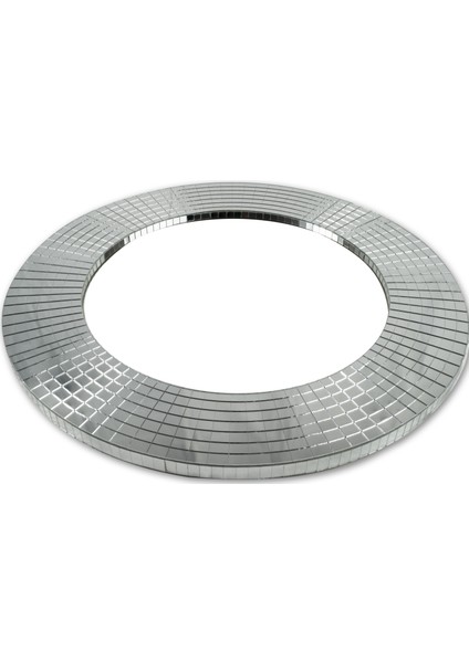 Yuvarlak Dekoratif Ayna Banyo Aynası Duvar Aynası Mozaik Ayna 52 cm - Beyaz fiyatları