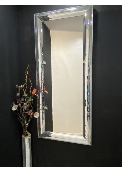 Mozaik Kaplamalı Yatay - Dikey Asılabilen Dekoratif Boy Aynası Salon Aynası 160 x 70 cm 160BOY fırsatları