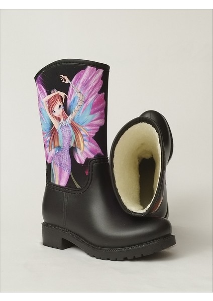 Flora Winx Baskılı Su Geçirmeyen Kız Çocuk Yağmur Çizmesi modelleri