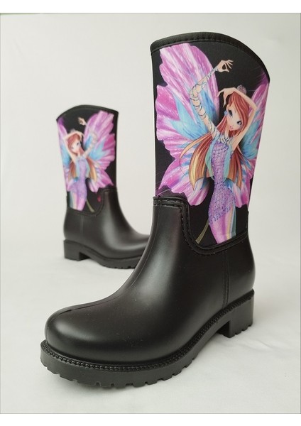Flora Winx Baskılı Su Geçirmeyen Kız Çocuk Yağmur Çizmesi