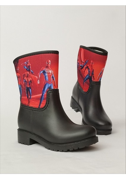 Spiderman Çoklu Baskılı Su Geçirmeyen Erkek Çocuk Yağmur Çizmesi fiyatları