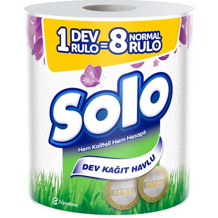 Solo Kağıt Havlu Dev Rulo 1'Li Paket – Yüksek Emicilik, Mutfak Ve Genel Temizlik İçin Pratik Çözüm
