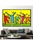 3 Parçalı Kanvas Tablo, Keith Haring Dans Insanlar, Grafiti 3 Boyutlu Kanvas, 1