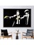 1 Parça Beyaz Çerçeveli Kanvas Tablo, Banksy Muz Silahı, Banksy Duvar Dekoru, Sokak Kanvas Baskı, 1