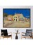 1 Parça Gold Çerçeveli Kanvas Tablo, Sarı Ev, Klasik Kanvas, Oil Sanat Eseri, 1