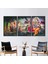 3 Parçalı Siyah Çerçeveli Kanvas Tablo, Radha Krishna Resim, Hindistan Kadın Kanvas, 1