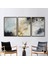 3 Parçalı Gold Çerçeveli Kanvas Tablo, Gri ve Altın Alçı, Alçı Kanvas Poster, Modern Kanvas, 1