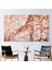 3 Parçalı Kanvas Tablo, Pembe ve Kahverengi Mermer, Alkol Mürekkebi Posteri, Modern Duvar Süsü, 1