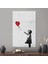 1 Parça Kanvas Tablo, Banksy Kız Duvar Süsü, Kız Grafiti Hediye Kanvas, Sokak Baskılı, 1