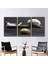 3 Parçalı Gold Çerçeveli Kanvas Tablo, Taş ve Tüy Dengesi, Denge Kanvas Poster, 1