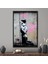 1 Parça Siyah Çerçeveli Kanvas Tablo Banksy Angel Boy Soyut 3 Boyutlu Kanvas 1