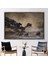 1 Parça Gold Çerçeveli Kanvas Tablo, Bison Kanvas, Büyük Göç Duvar Süsü, Safari Posteri, 1