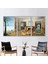3 Parçalı Beyaz Çerçeveli Kanvas Tablo, Kız Kanvas Baskı, Sürrealizm Sanat Eseri, 1